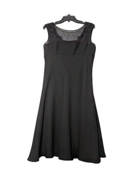 Evan Picone Vintage Couture Black Cheongsam Dress Gown Size 12